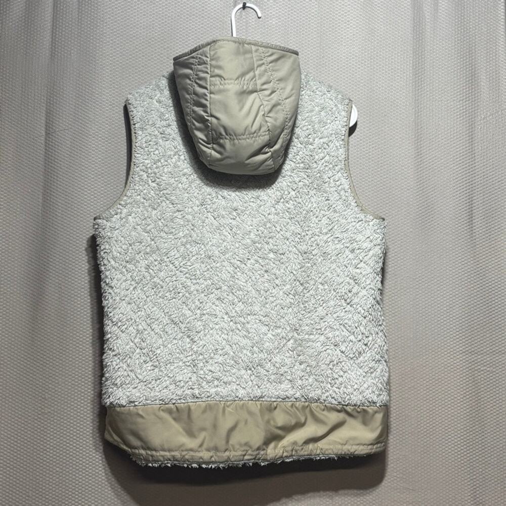 Patagonia Los Gatos Reversible Hooded Vest Womens XL Cream Fleece Full Zip 25221 - Picture 7 of 7